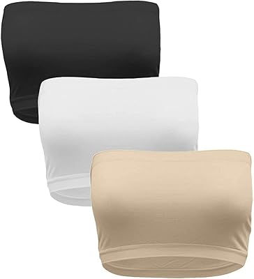 Tube bra without paved strap for women, single size (lot of 3).. Your complete shopping companion, DIAYTAR NIGERIA offers extensive selection delivered within the week.