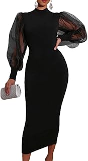 Fantasyskins Women Long Sleeps Cook Couture Formal Dress Dames Dames Collated Color Excluded Hidden Midi Dresses Black, Black.. Discover the joy of choice with DIAYTAR NIGERIA's extensive selection and budget-friendly shipping.