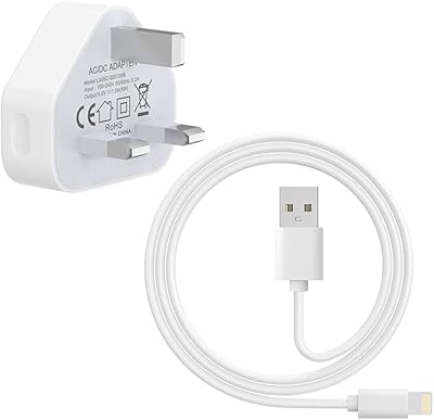 Hichopo mobile charger adapter, USB charger with 3 -foot cable for mobile SE 2020/12 Pro Max/11 Pro Max/XR/X/8 Plus/7/6s/6/5, USB 5V 1A power adapter.. Shop across categories at DIAYTAR NIGERIA and enjoy budget-friendly nationwide shipping in 5-8 days.