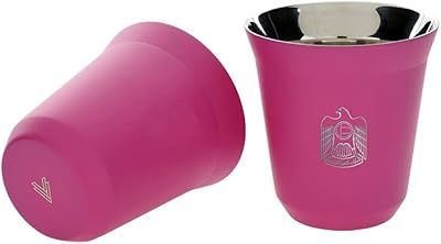 Rufati espresso cup in stainless steel with emirates logo.. Experience DIAYTAR NIGERIA, where extensive product variety meets pocket-friendly prices and reliable delivery.