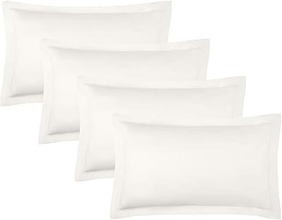 YIA 4 -room pillowcase ultra -soft 4 pieces, resistant to discoloration and folds, 1800 wires with a square thumb, 100 % microfiber, with envelope (ivory, 20 x 26 inches).. Get access to thousands of affordable products only on DIAYTAR Nigeria.