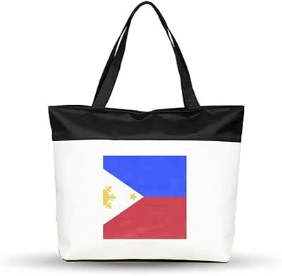 Cotton canvas tote bag with national flag of the Philippines, country of Asia, grocery store.. DIAYTAR NIGERIA: Your one-stop e-commerce destination with affordable prices and nationwide delivery in 5-8 days.