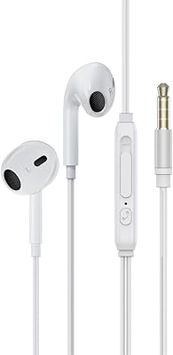 Promote wire headphones, HD Bass Boost HD bass boost headphones with microphone, noise insulation, call function, anti-emmal cable and integrated control button for MacBook Pro, iPad Air, Galaxy S22, Phonic White.. DIAYTAR NIGERIA: Where every purchase is affordable and delivery is always within a week.