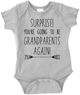 Pregnancy announcement for grandparents size 0-3 months: grandparents come back to announce baby for the bogistering family in gray. Baby boy girl - Baby baby announcement baby announcement.. Experience the power of choice with DIAYTAR NIGERIA's vast catalog and affordable 5-8 day delivery.