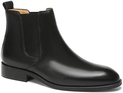 Chelsea boots for men with modern design - relaxed formal shoe with leather sole - durable and practical design - round end.. DIAYTAR NIGERIA: Where shopping dreams come true with budget-friendly prices and nationwide shipping.