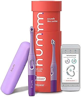 Set of intelligent battery toothbrushes hum by Colgate toothbrush sonic with travel bag - Violet.. DIAYTAR NIGERIA: Empowering Nigerians with access to affordable products delivered within 8 days.