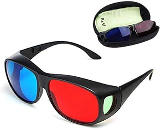 Red 3D Bil Glasses and Sky Blue Simple Style Glasses for Game.. DIAYTAR NIGERIA: Bridging the gap between consumers and quality products with affordable nationwide shipping.