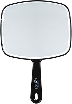 4Pro Deluxe hand mirror with handle, 6.3 "wide x 9.6" long, versatile portable mirror with reflection without distortion, black.. Get access to thousands of affordable products only on DIAYTAR Nigeria.