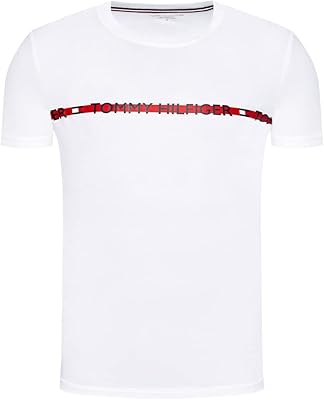 T-shirt with Tommy Hilfiger Flag Print for White Men S.. Affordable convenience is here — shop DIAYTAR Nigeria today.