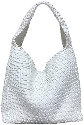 Doxwater handbag in vegan leather woven by hand for women, large capacity, upper handle, bag under the arms with wallet.. DIAYTAR NIGERIA: Where every shopping need is fulfilled with affordable prices and nationwide shipping.