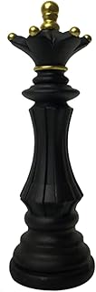 Statue of chess Caslino, decorative piece, resin sculpture for desk, resin sculpture, chess room for desk and decoration of the house (black, size: queen).. DIAYTAR NIGERIA: Revolutionizing how Nigerians shop with affordable prices and prompt delivery services.