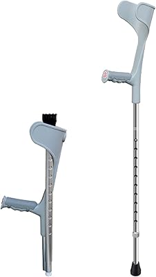 Adjustable forearm crutches for adults (x 1), foldable rugged crutch for travel or work, light aluminum walking cane, gray.. DIAYTAR NIGERIA: Your gateway to affordable products delivered reliably across Nigeria.