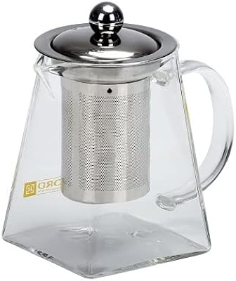Royalford washing-resistant glass teapot, 550 ml, stainless steel.. DIAYTAR NIGERIA: Putting quality products within reach of every Nigerian through our affordable marketplace.