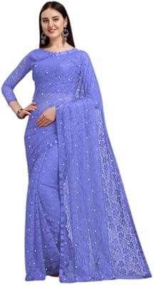 Indian sari ready to wear for women in bollywood net (multicolored), sky blue, size l, sky blue, l.. Experience shopping satisfaction with DIAYTAR NIGERIA's vast selection and budget-friendly delivery options.