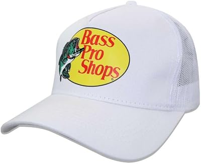 Bass Pro Shop Trucker Cap for Men - One size Snapback (white), white, m/one size closure.. The smarter way to shop online in Nigeria is through DIAYTAR Nigeria.