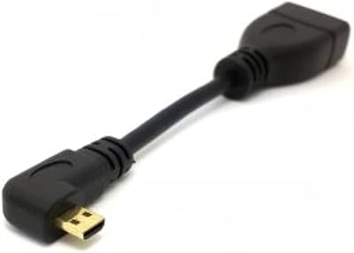 Zhenyang HDMI micro HDMI HDMI Female, left angle 90 degree adapter cable, length 10 cm.. DIAYTAR NIGERIA: Making quality products accessible to all Nigerians at affordable prices.