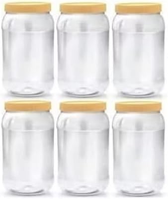 6 pieces Falcon Pet Plastic spice storage pots - Transparent round pots of 2000 ml with cover - Transparent plastic bottles for pets.. Shop without limits at DIAYTAR NIGERIA and receive your purchases at budget prices within the week.