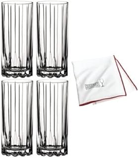Riedel Drink special glass cup (10 oz, batch of 4) with large microfiber polishing cloth (3 items).. DIAYTAR NIGERIA: Where thousands of products meet affordable prices and reliable 5-8 day delivery.