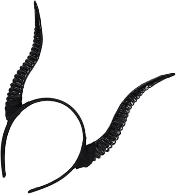 Elepies strip in black horn, hair accessories, Gothic cap in sheep horn for costumed festivals, cosplay and photo evenings (black).. DIAYTAR NIGERIA delivers more than products - we deliver affordable shopping satisfaction nationwide.