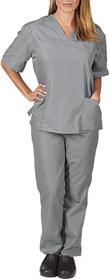 Unisex medical uniforms for women and men, set of medical clothes, blouse and short -sleeved pants (gray, L).. Your home for smart shopping — DIAYTAR Nigeria delivers fast and cheap.