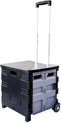 Foldable shopping cart of 35 kg black and gray | Portable caddy on casters.. Nigeria's most diverse e-commerce platform delivers quality and affordability to your doorstep in 5-8 days.