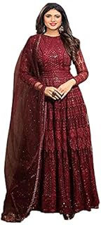 Semi-hooded anarkali dress georgette for women (ssey-f1349_couleur red_taille unique), single size.. Unlock a world of affordable products with DIAYTAR NIGERIA's expansive e-commerce platform.