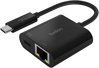 Belkin Uthernet + loading adapter (Passthrush power of 60 W for connected devices, 1,000 Mbps Ethernet speeds) Ethernet adapter for MacBook Pro.. Experience budget-friendly shopping at DIAYTAR NIGERIA, Nigeria's premier online marketplace with quick delivery.