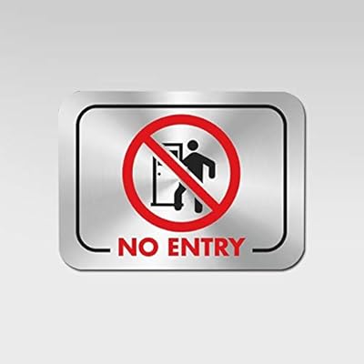 RAB input prohibition panel, stainless steel for desk, glass doors, wooden doors, hospitals (code: - 2035, prohibited entrance, 1) package).. DIAYTAR NIGERIA: Nigeria's answer to affordable online shopping with reliable 5-8 day delivery guarantee.
