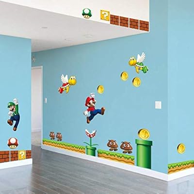 Super Mario adhesive sticker for children's bedrooms and bedroom decoration.. Your shopping needs fulfilled through DIAYTAR NIGERIA's extensive selection and nationwide delivery.