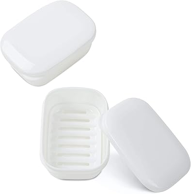 Travel soap container, package of 2 portable bowl racks with lid, travel bag, soap container for camping, gym, trips (white).. From essentials to electronics, DIAYTAR Nigeria ships your order in no time.