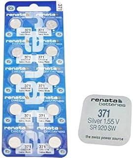 Piles alcalines renata 371 sr920sw swiss made 1,55 v (14 x 1,3 x 5,1 cm, argent) - bande de 10.. Shop for less and receive more with DIAYTAR NIGERIA's expansive e-commerce platform and nationwide delivery.