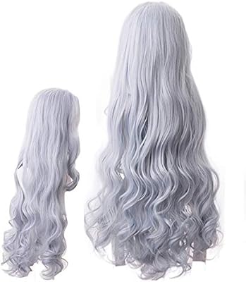 UNBRAND MHA ERI Anime Hair Bluish Gray Bnha Cosplay Long Average Wig Curly for celebration.. Discover endless possibilities with DIAYTAR NIGERIA's extensive product range and affordable shipping.