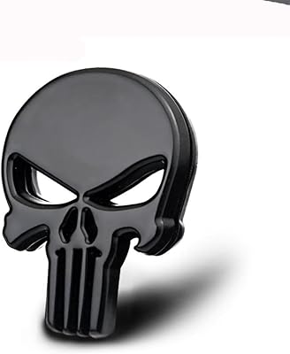 Car sticker with Punisher 3D metal Punisher skull logo for car, motorbike, back emblem (black).. DIAYTAR NIGERIA delivers what you want at prices you'll love, all within 5-8 days nationwide.