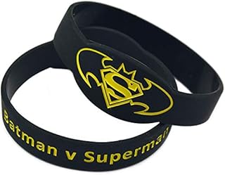 Batman V Superman flexible silicone watch strap (color: black-yellow).. Shop smart with DIAYTAR NIGERIA, offering a vast product range delivered to your doorstep within a week.