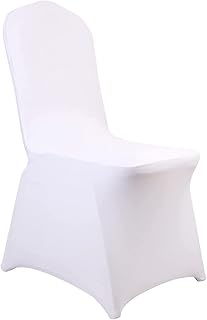 White extensible chair cover Medela: Dining room chair covers Lot of 10 universal chair covers in elastane with hood for weddings, birthdays, Ramadan celebrations.. Order today, receive in days — DIAYTAR Nigeria makes it possible.