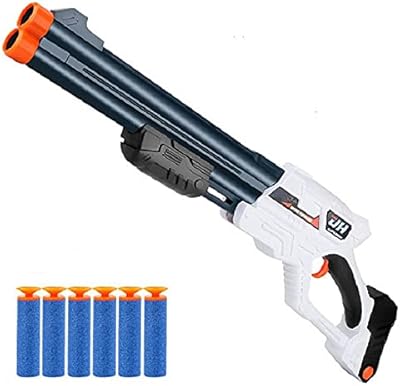 Blasting toy pistol, double cannon toy gun with 6 pieces of rechargeable foam darts, pump pistol gifts for boys aged 6 to 12 years old.. Shop from anywhere in Nigeria and receive your DIAYTAR purchases at affordable prices within a week.