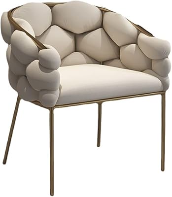 Limos make -up chair with backrest, modern dining chairs with golden metal feet, elegant makeup chair with padded bedroom for bedroom and beauty room (white).. Experience the ultimate in shopping convenience with DIAYTAR NIGERIA's vast catalog and 5-8 day delivery.