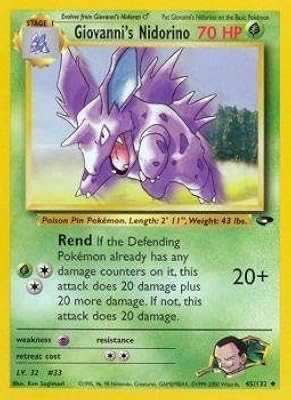 Pokémon - Nidorino De Giovanni (45) - Gym Challenge.. One platform, all your needs — DIAYTAR Nigeria delivers quickly.