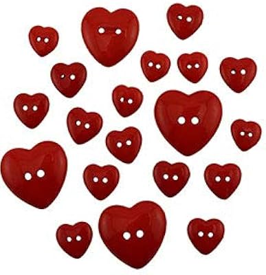 BOUNTIFUL sewing and craft buttons - Red hearts - Package of 3 (45 buttons).. Big savings, small wait times — shop now at DIAYTAR Nigeria.