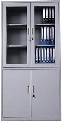 Steel cabinet with gray four -door 183 × 40 × 45 cm.. DIAYTAR NIGERIA: Your trusted e-commerce partner with extensive product choices and affordable delivery.