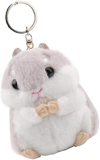 Mini hamster in plush keychain, backpack, handbag, gray, plush keychain, leisure toys.. DIAYTAR NIGERIA: Your affordable gateway to thousands of products delivered promptly nationwide.