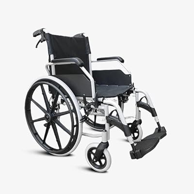 REHAMO YETI Gray Aluminum Rolling Armchair - 18 inches | Standard and foldable wheelchair for the elderly, disabled, adults, elderly and patients | Comfortable medical wheelchair.. Discover more ways to save — every day on DIAYTAR Nigeria.