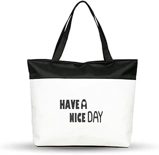 Cotton canvas tote bag with English quote, Nice Day, grocery store.. Discover unbeatable variety on DIAYTAR Nigeria — shop today, delivered this week.