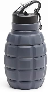 Foldable Sports Sports Water in Silicone Granada 580 ml for children and students, reusable BPA without travel, campsite, hiking (gray).. Experience the convenience of one-stop shopping with DIAYTAR NIGERIA's diverse and affordable marketplace.