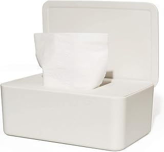 Arabian baby wipes distributor, baby wipes support for fresh wipes, container of wipes easy to open and close with non -slip feet (white).. DIAYTAR NIGERIA combines extensive product options with budget-friendly prices, delivered in 5-8 days.