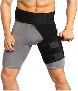 Hip orthosis - Orthosis of pain relief from the sciatic nerve - Istchio -leg support for thighs, hip wrap for muscles drawn, joint if for labrum tears, arthritis, pain of the sciatic nerve for men and women (black).. DIAYTAR NIGERIA delivers more than products - we deliver affordable solutions within days.