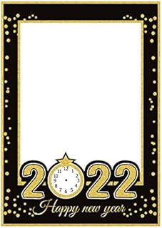 Black and gold photo frame Happy New Year 2022 for New Year's Day decoration.. DIAYTAR Nigeria: Discover more, spend less, and enjoy delivery within 5–8 days.