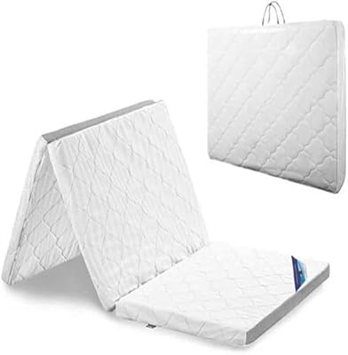 AWF Al Wadi Furniture® Simple mattress mattress with three parts, portable, three -parts, with white flowers, in a storage bag for the house, the hotel, the guests, the office, the car, the sofa, the chair, the bed - 180 l x 90 l x 7 hours.. DIAYTAR NIGERIA delivers what you want at prices you'll love, all within 5-8 days nationwide.