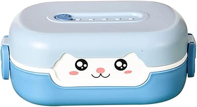 Bento Autoisur Kawaii lunch box for boys and girls, cute cartoon design 700 ml, portable lunch container for all your food needs on the move, waterproof and without BPA (700 ml - blue).. DIAYTAR NIGERIA: Making online shopping accessible to all Nigerians with our affordable platform.