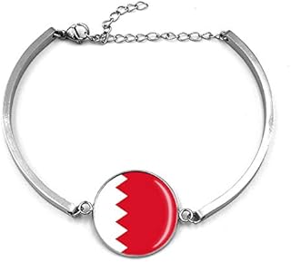 Braided bracelet with Bahrain flag, metal chain, crystal bracelet, souvenir, stainless steel bracelet in fashion for men and women, gift of a special day.. Your budget-friendly online marketplace, DIAYTAR NIGERIA delivers a world of products in just 5-8 days.